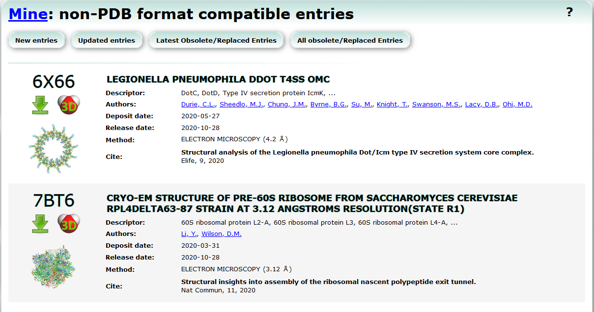 non-PDB format compatible